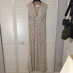 White lace prom\ wedding dress